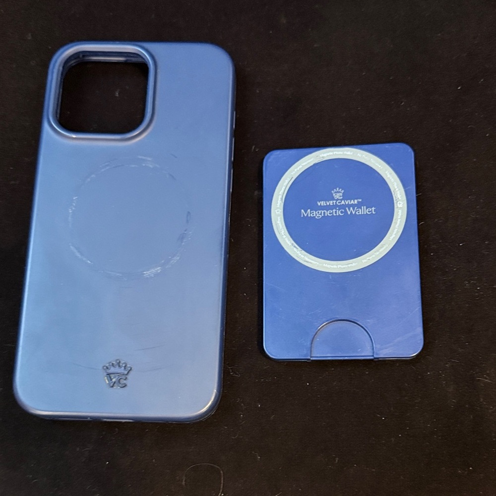 Velvet Caviar Blue Phone Case with Magnetic Wallet Pro Max 15